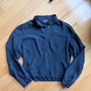 Weekend by MaxMara Navy Long-Sleeve Button-Down Shirt